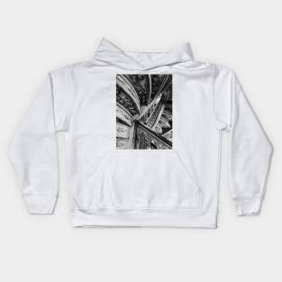 Black and White Staircases Photography Kids Hoodie